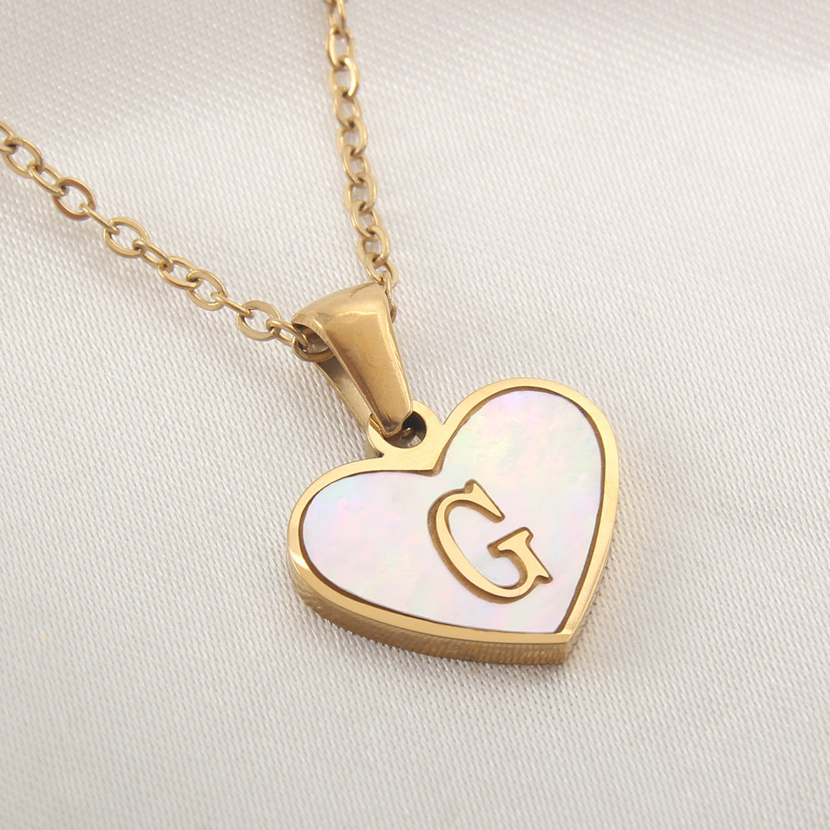 Personalized Heart Letter Necklace