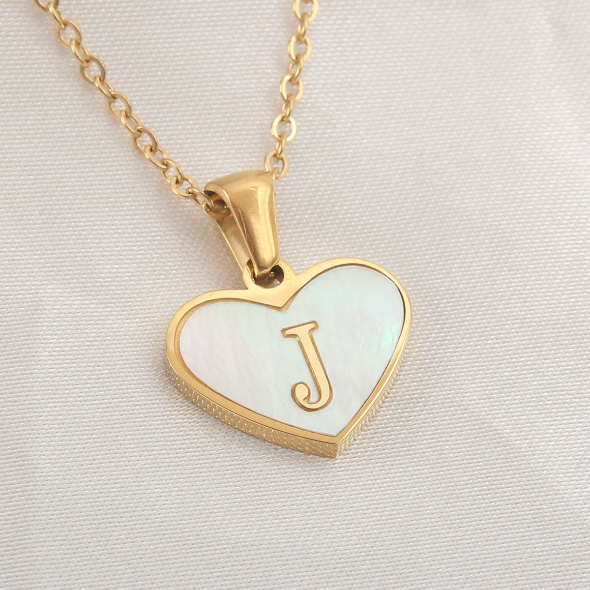 Personalized Heart Letter Necklace