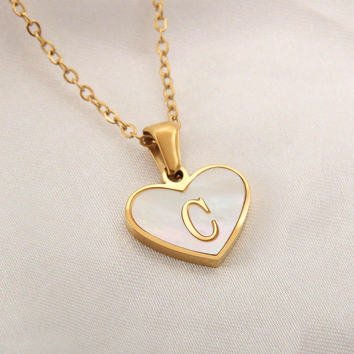 Personalized Heart Letter Necklace