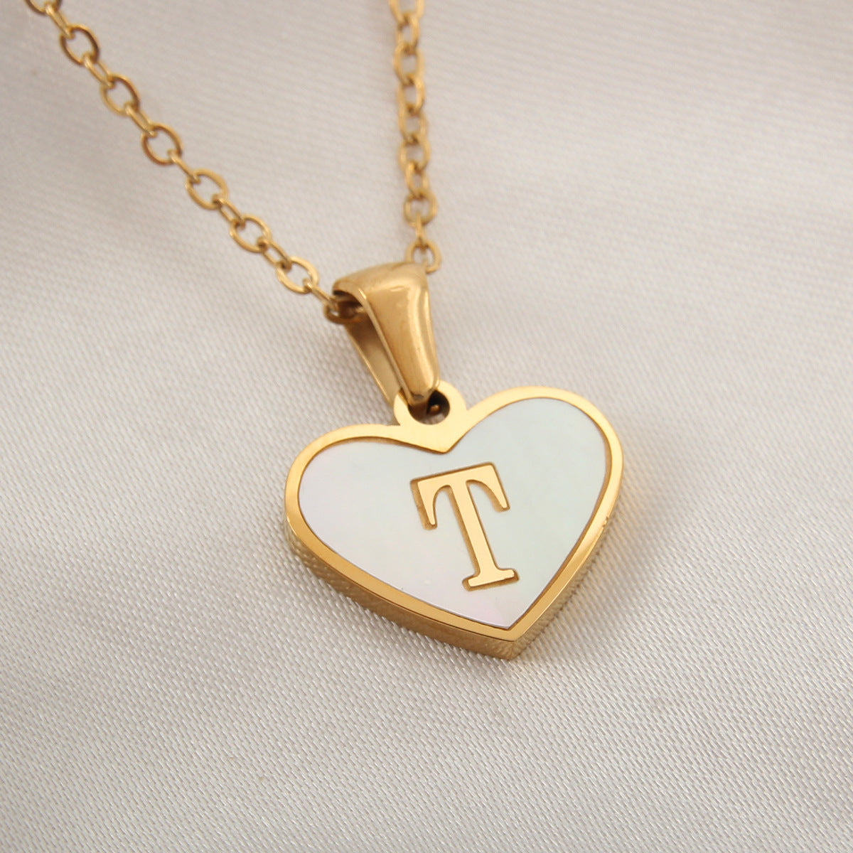 Personalized Heart Letter Necklace