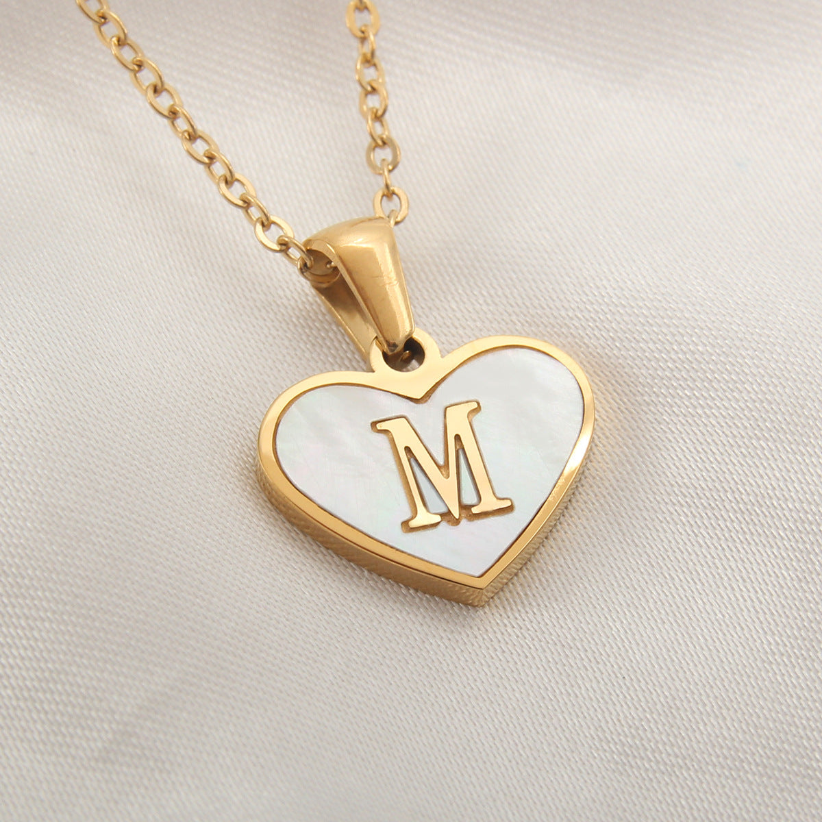 Personalized Heart Letter Necklace