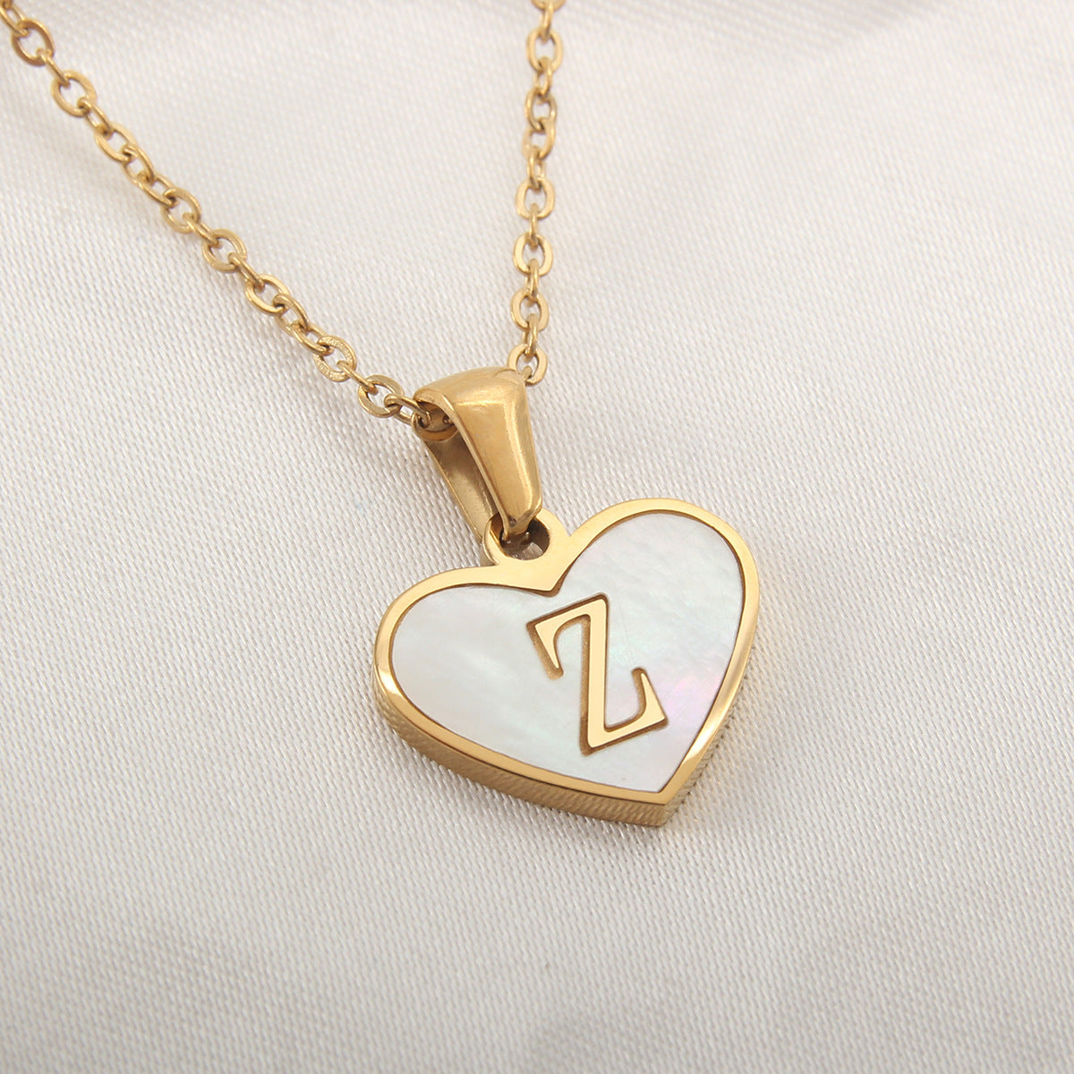 Personalized Heart Letter Necklace