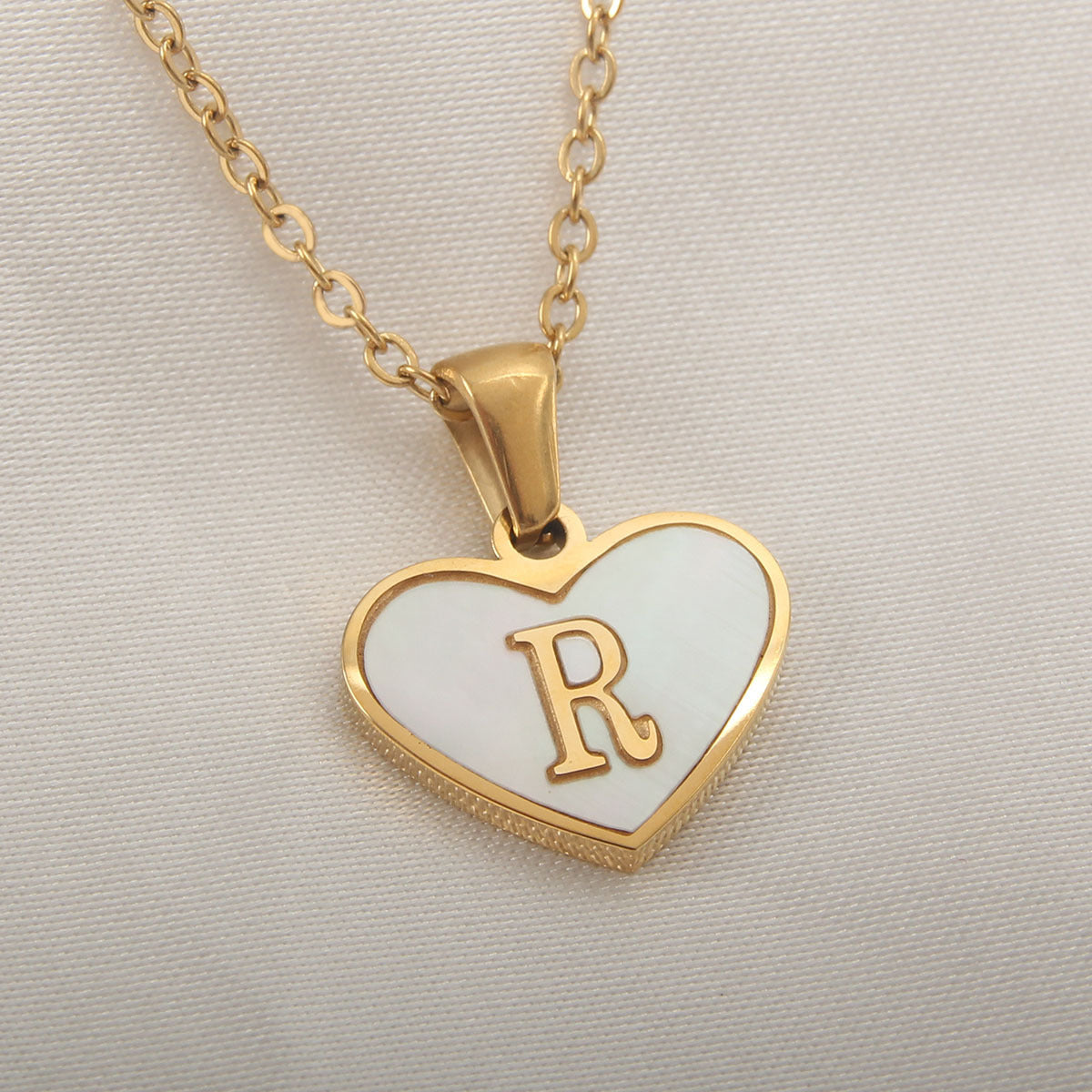 Personalized Heart Letter Necklace