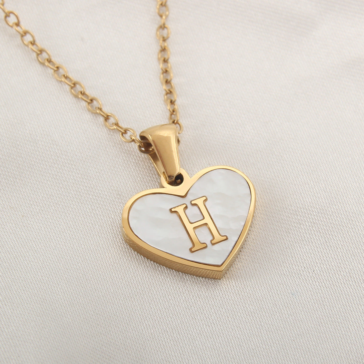 Personalized Heart Letter Necklace