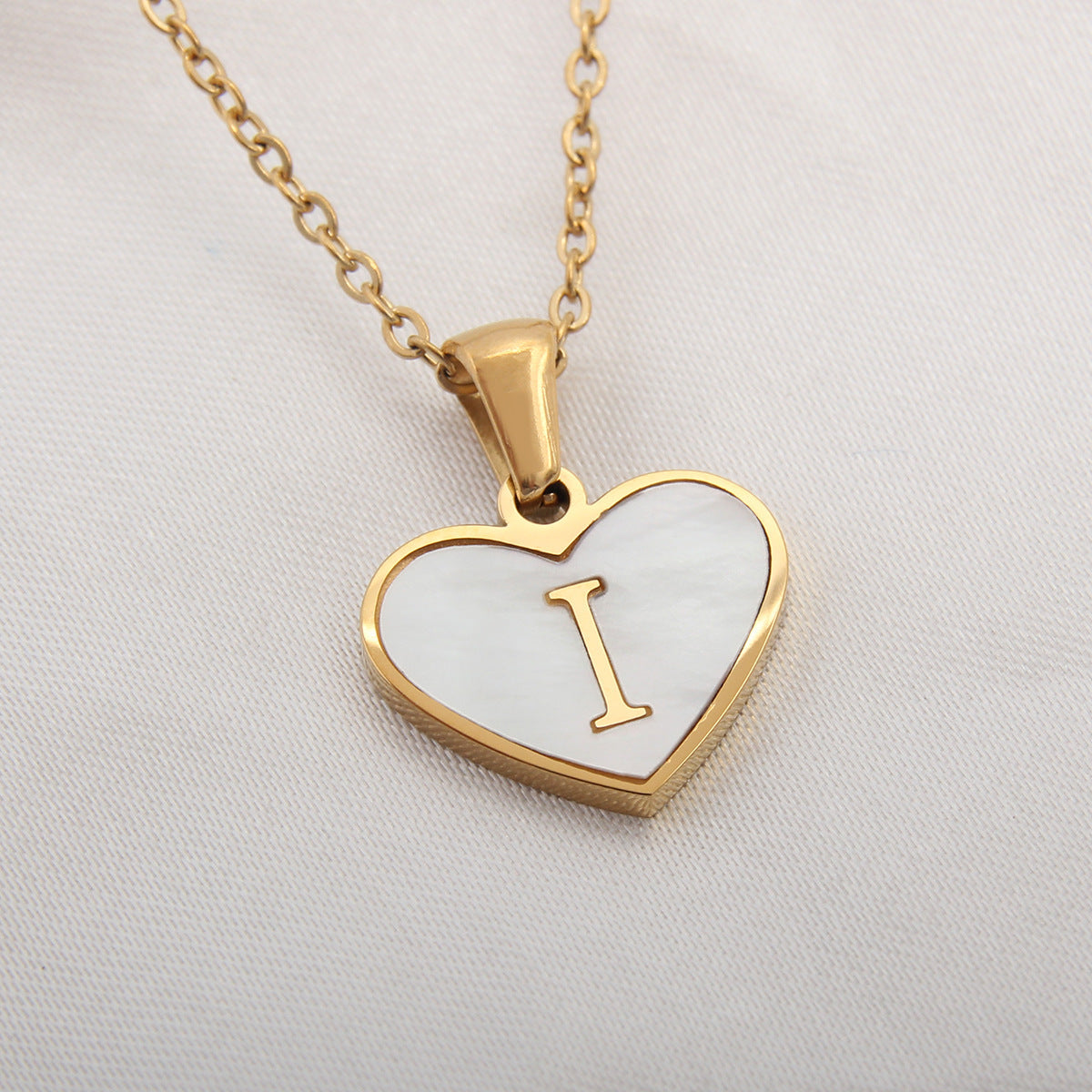 Personalized Heart Letter Necklace