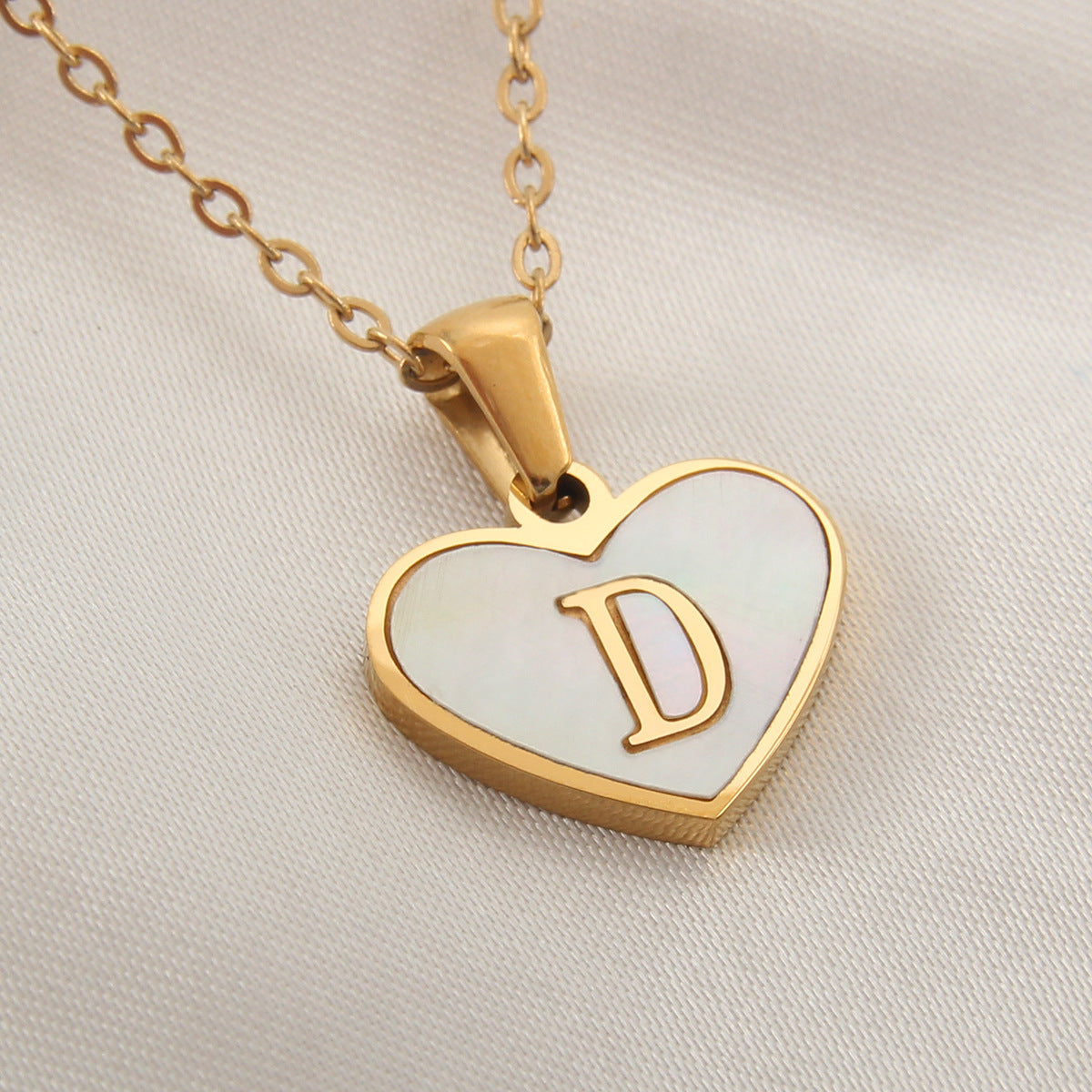 Personalized Heart Letter Necklace