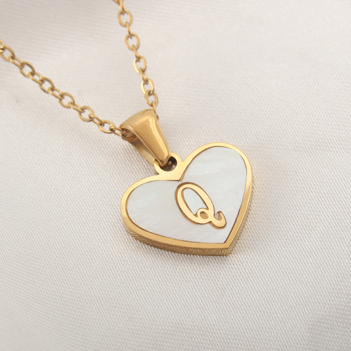 Personalized Heart Letter Necklace
