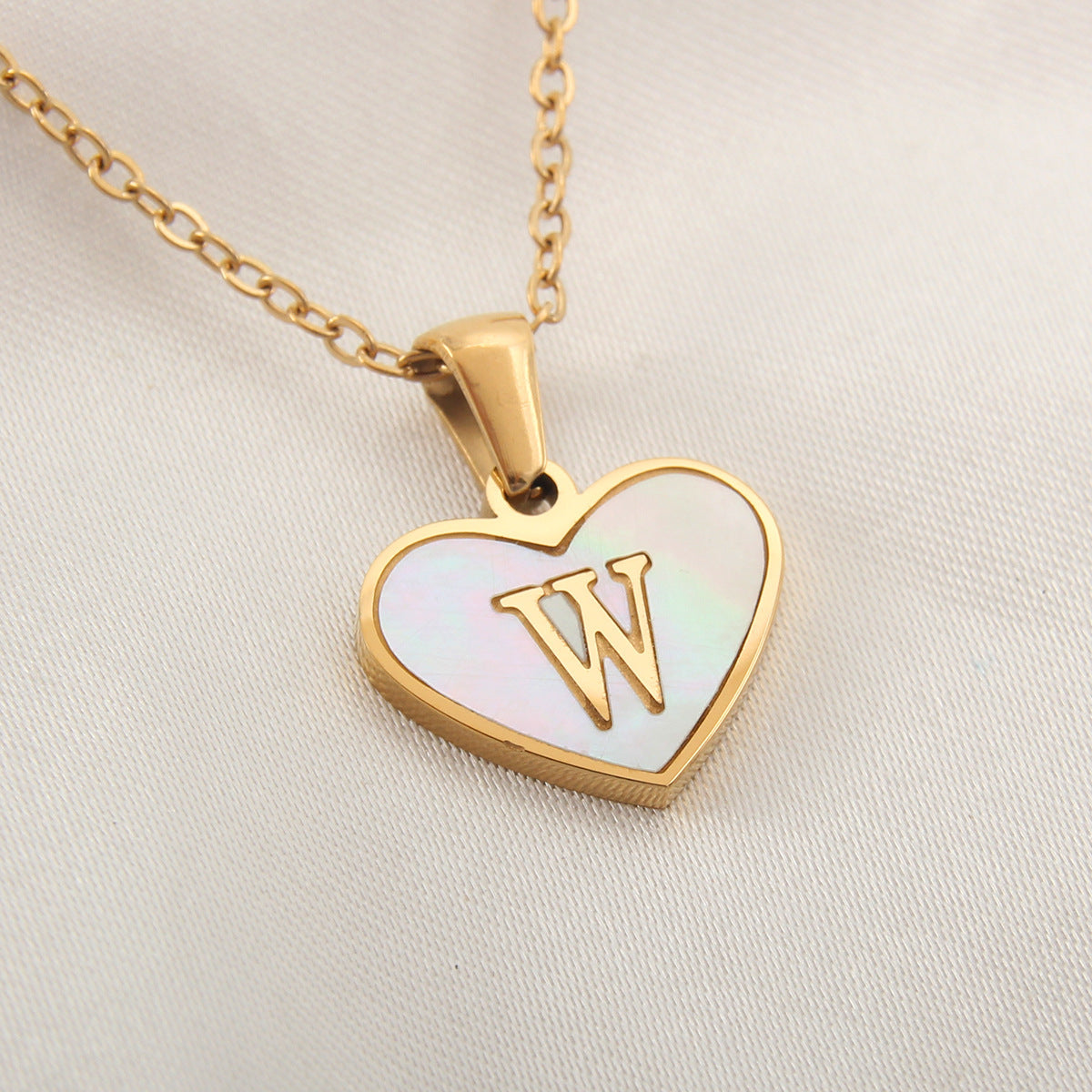 Personalized Heart Letter Necklace