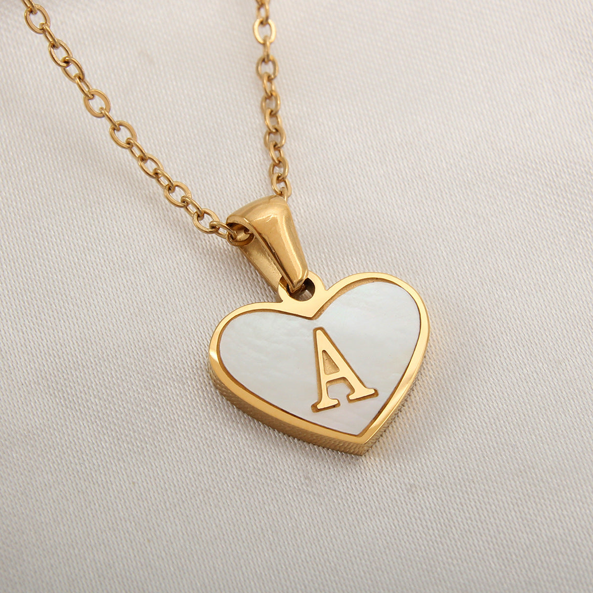 Personalized Heart Letter Necklace