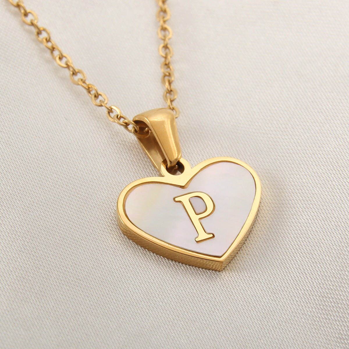 Personalized Heart Letter Necklace