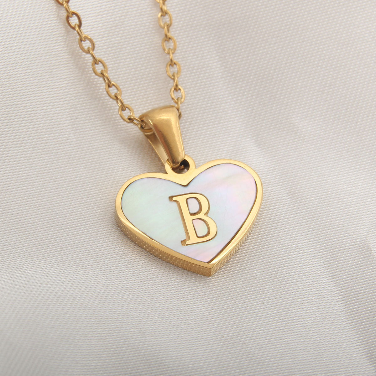 Personalized Heart Letter Necklace