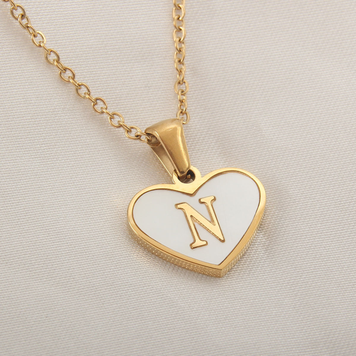 Personalized Heart Letter Necklace