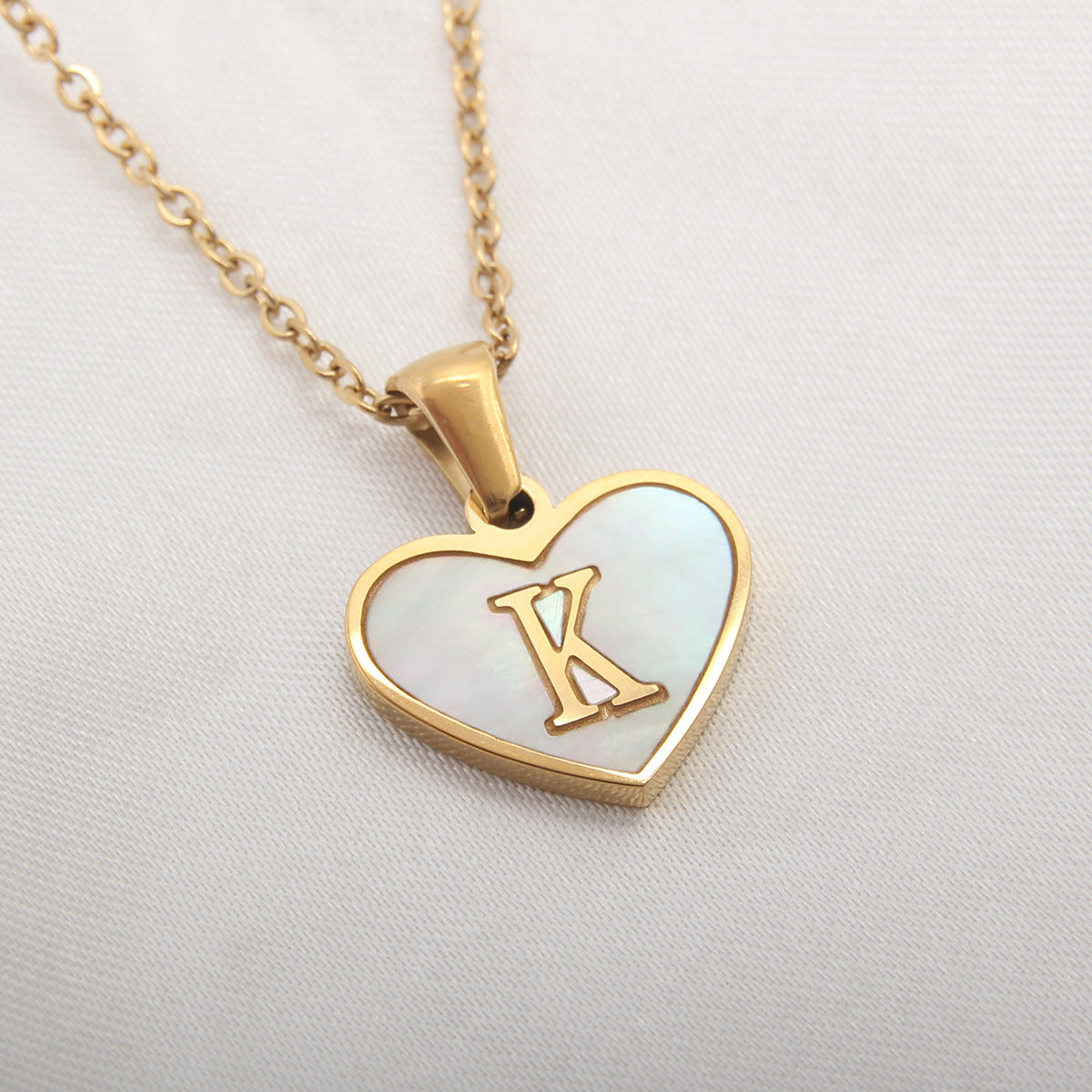 Personalized Heart Letter Necklace