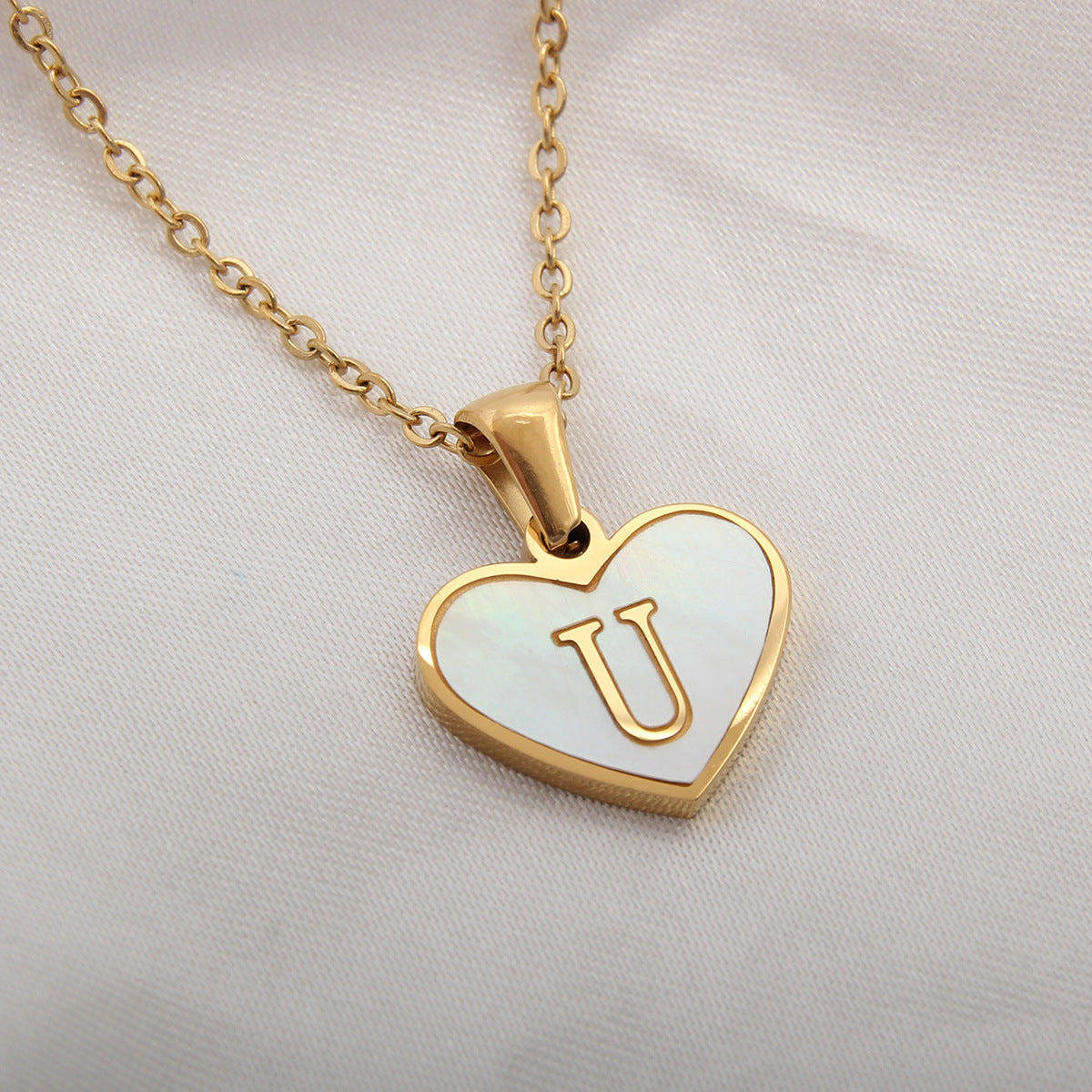 Personalized Heart Letter Necklace