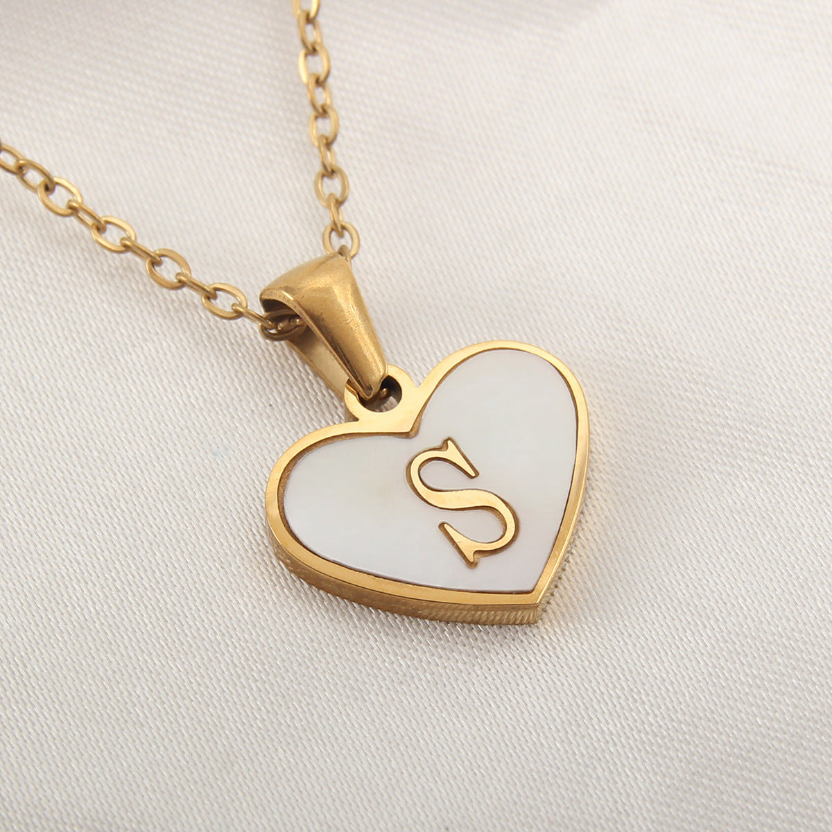 Personalized Heart Letter Necklace